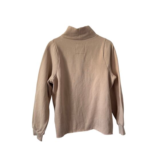 Madewell Betterterry Relaxed Turtleneck Sweatshirt Tan size Medium - Picture 6 of 12